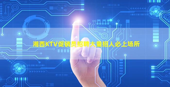 湘西KTV促销员招聘大量招人必上场所